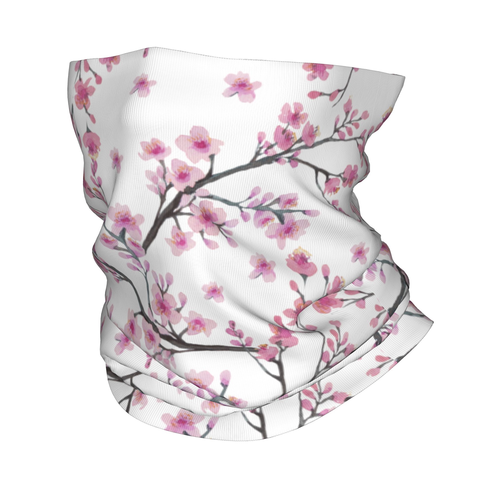 Neck Warmer Tube - Japan Sakura Kirschblüten mit einem roten