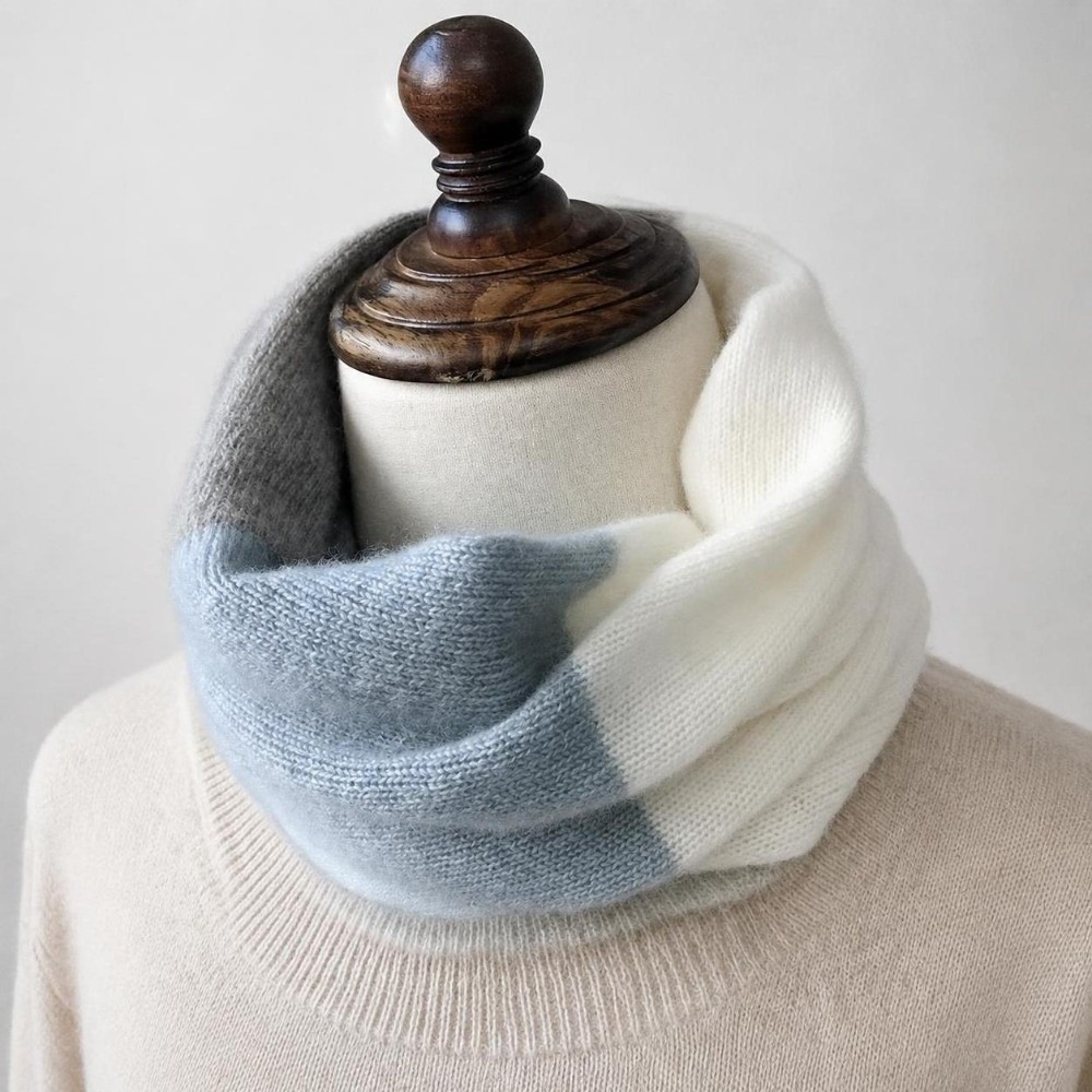 Infinity Scarf Knit - Weicher, farblich abgestimmter Infinity-Schal, winddicht, dehnbar,