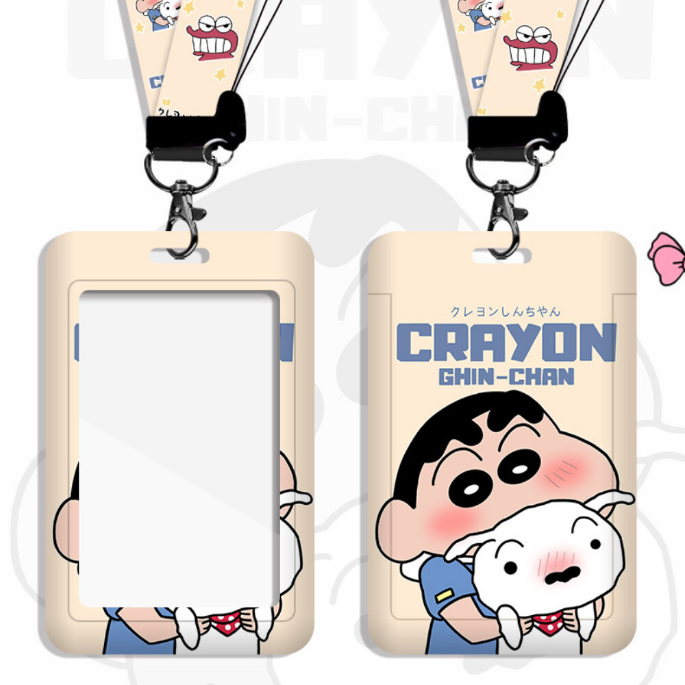 Lanyard Badge Holder - Crayon Shin-chan Serie Anime-Figuren Cartoon Studenten-Campus-Kartenhalter