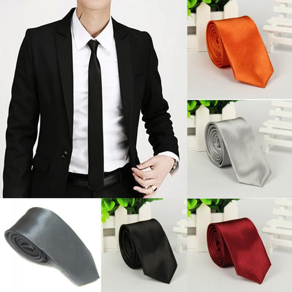 Skinny Tie Men - Modische schmale schlichte Krawatte für Hochzeiten