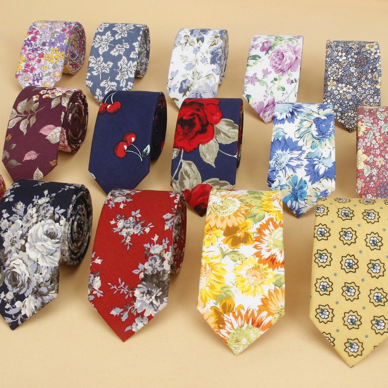 Brandneue florale Krawatte für – Skinny Tie Men Bewertung und Preis