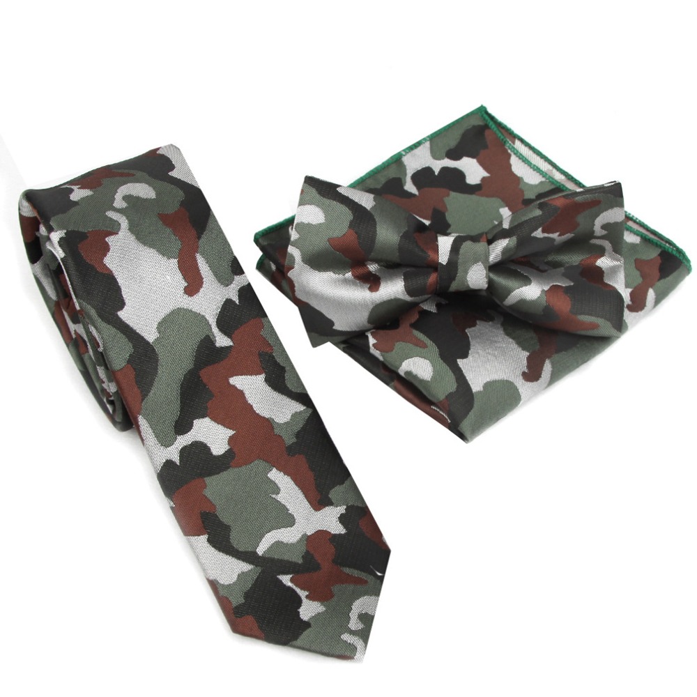 Tarnmuster Schmale Fliege Set  – Skinny Tie Men Bewertung und Preis