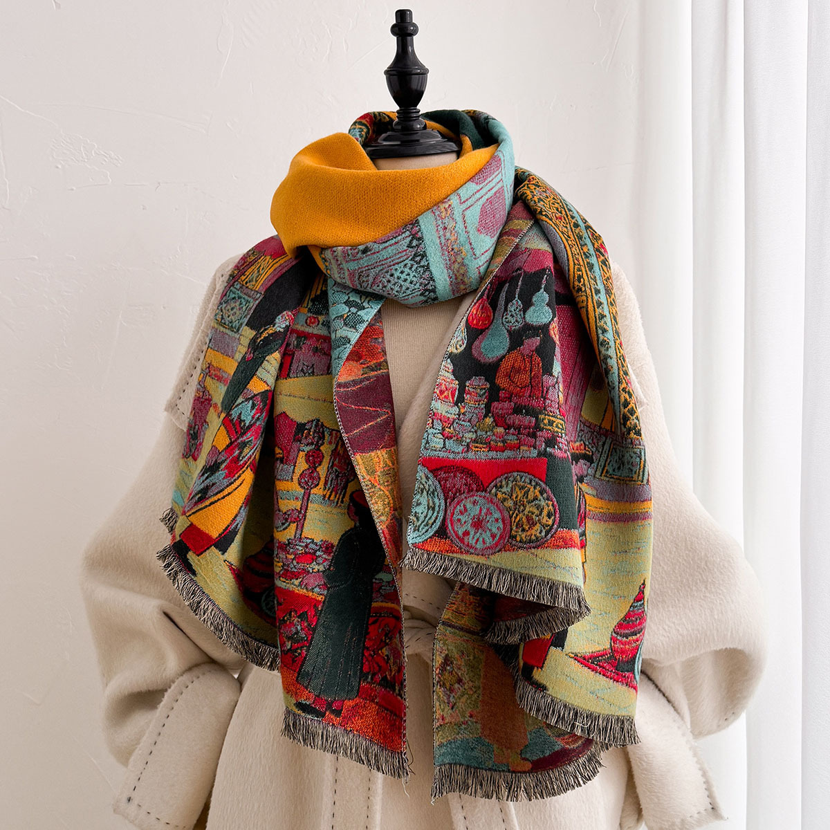 Damen-Schal aus Kaschmir-Imita – Pashmina Wrap Large Bewertung und Preis