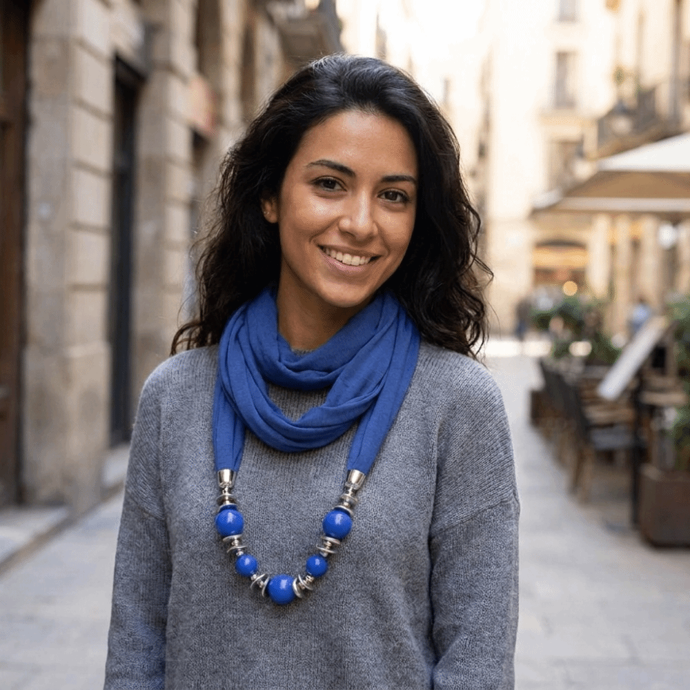 Neuer Chiffon-Schal mit Perlen – Infinity Scarf Knit Bewertung und Preis